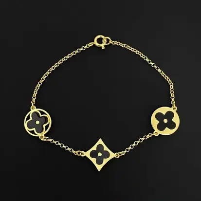 PULSEIRA DOURADA TREVOS DIVERSOS